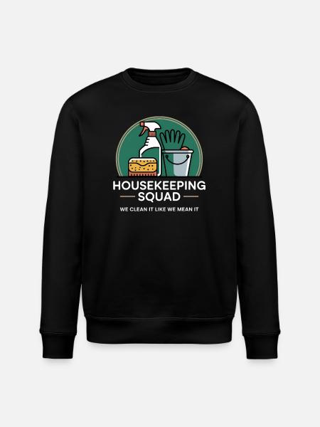 Funny Cleaning Design - Stanley/Stella ROLLER Unisex Organic Sweatshirt - black