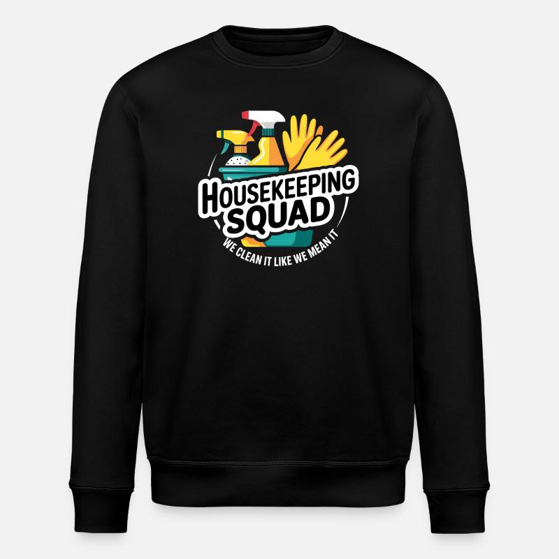 Lustiges Putzen Design - Stanley/Stella Unisex Bio-Sweatshirt ROLLER - Schwarz