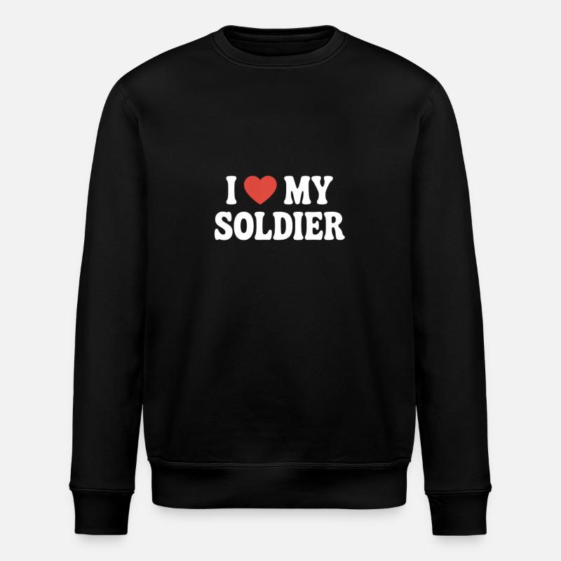 J’aime mon Soldat - Sweat bio ROLLER Stanley/Stella Unisexe - noir