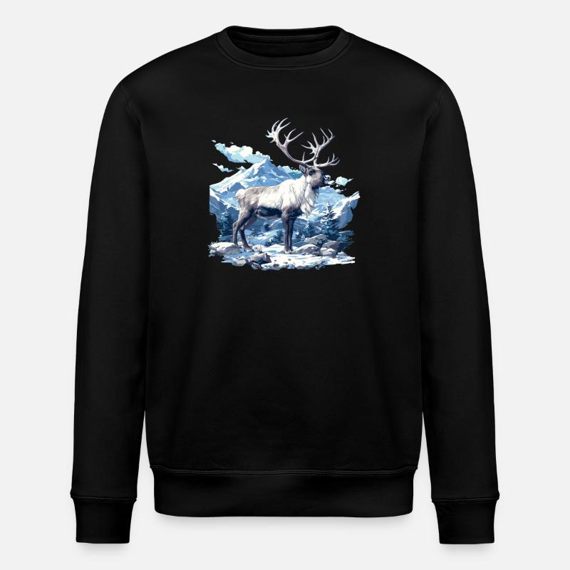 Reindeer Reindeer - Stanley/Stella ROLLER Unisex Organic Sweatshirt - black