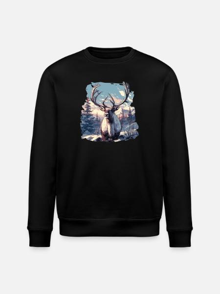 Rentiere Rentier - Stanley/Stella Unisex Bio-Sweatshirt ROLLER - Schwarz