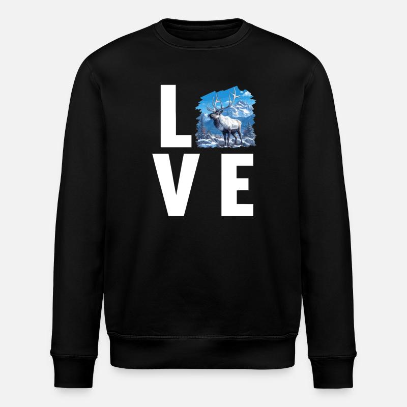 Reindeer Reindeer - Stanley/Stella ROLLER Unisex Organic Sweatshirt - black
