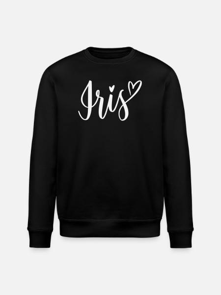 Iris Heart Lettering - Stanley/Stella ROLLER Unisex Organic Sweatshirt - black