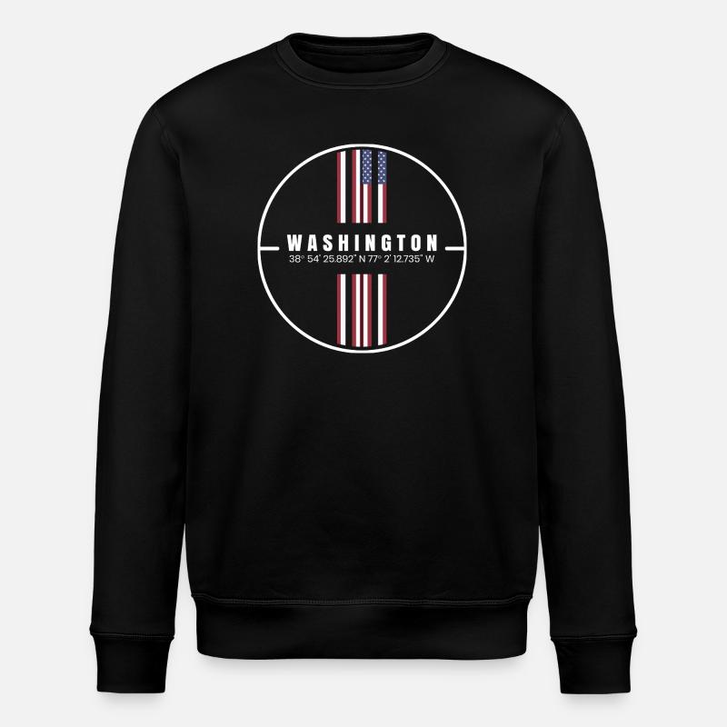 Coordonnées de Washington - Sweat bio ROLLER Stanley/Stella Unisexe - noir