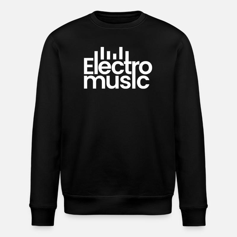 Electro music logo - Stanley/Stella ROLLER Unisex Organic Sweatshirt - black