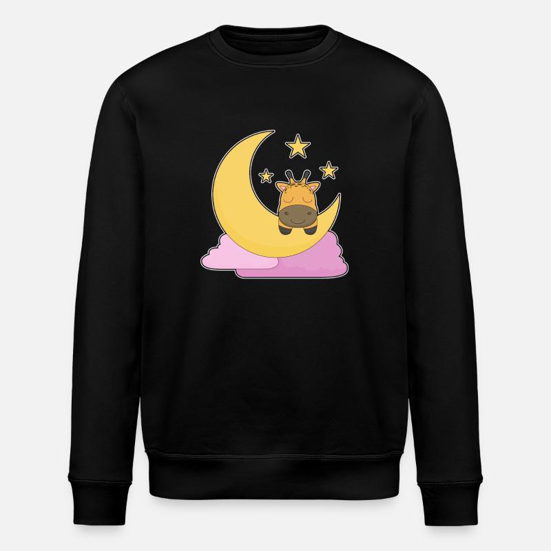 Giraffe Moon - Stanley/Stella ROLLER Unisex Organic Sweatshirt - black