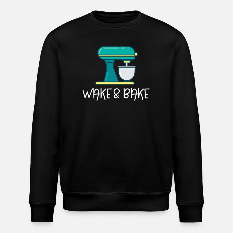 Aufwachen und Backen - Stanley/Stella Unisex Bio-Sweatshirt ROLLER - Schwarz