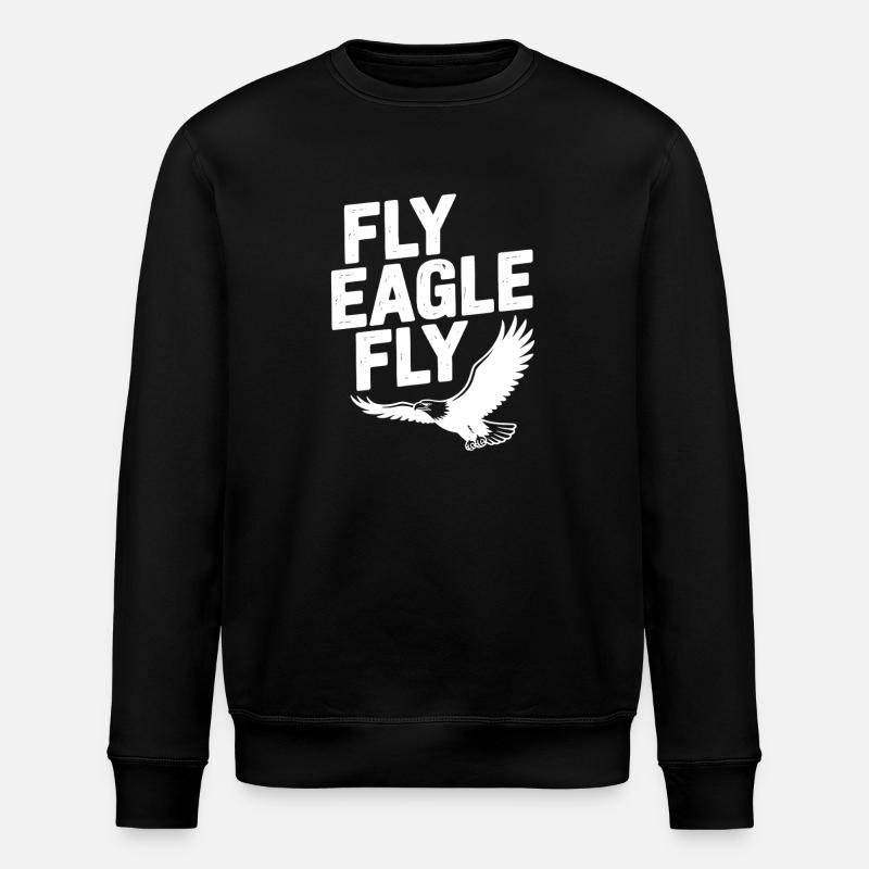 Fly Eagle Fly - Stanley/Stella ROLLER Unisex Organic Sweatshirt - black