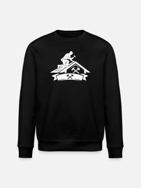 Roofer Master Motif - Stanley/Stella ROLLER Unisex Organic Sweatshirt - black