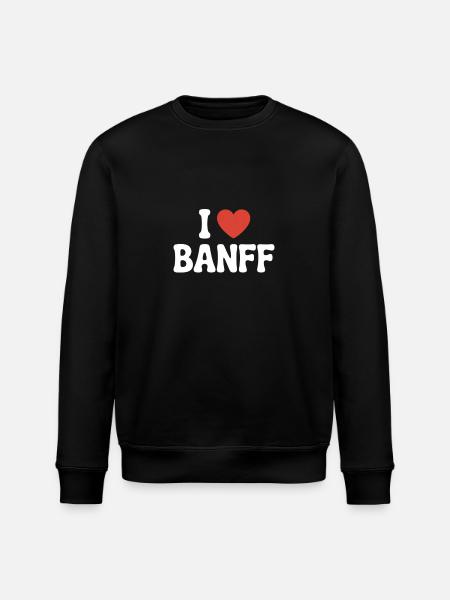 I love Banff - Stanley/Stella ROLLER Unisex Organic Sweatshirt - black