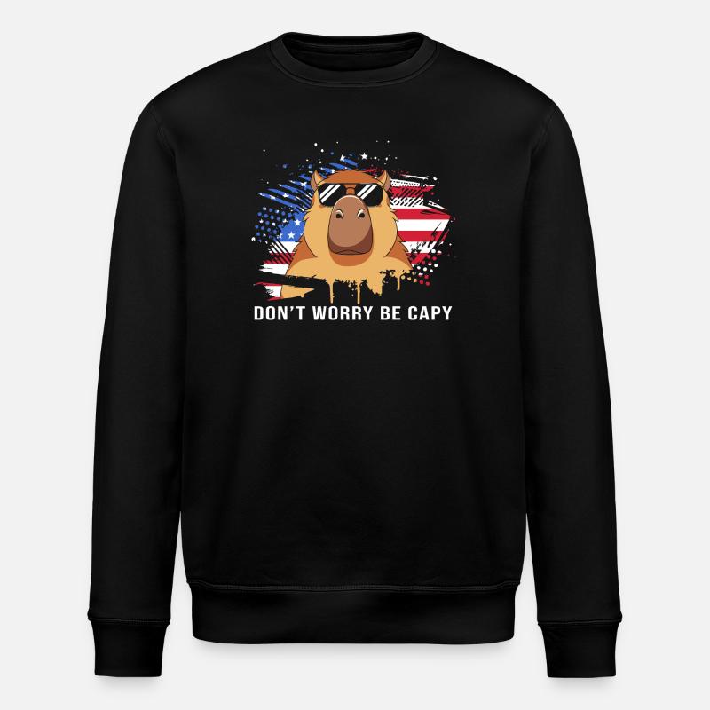 Capybara - Stanley/Stella Unisex Bio-Sweatshirt ROLLER - Schwarz