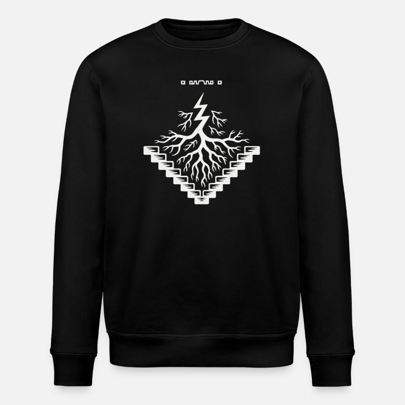Rooted Staircase Tree - Stanley/Stella ROLLER Unisex Organic Sweatshirt - black