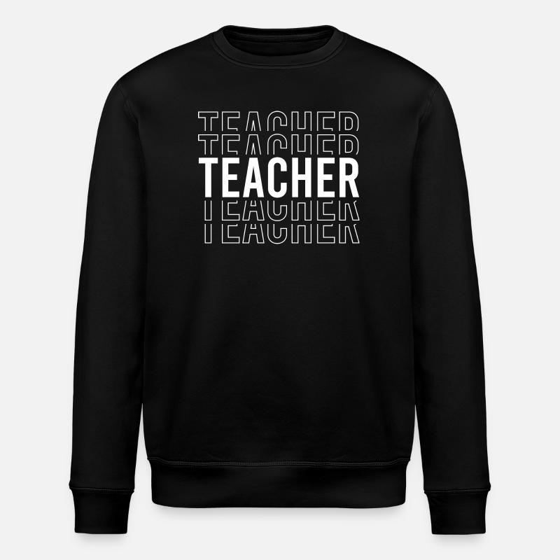 Lehrer Typografie - Stanley/Stella Unisex Bio-Sweatshirt ROLLER - Schwarz