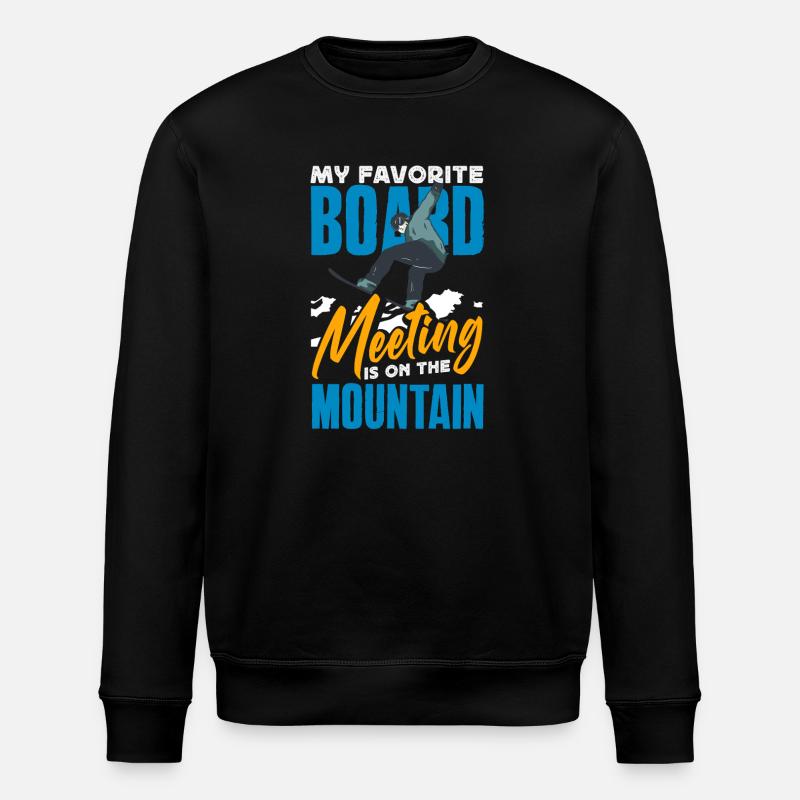 Snowboarden Snowboardtreffen Sessellift - Stanley/Stella Unisex Bio-Sweatshirt ROLLER - Schwarz