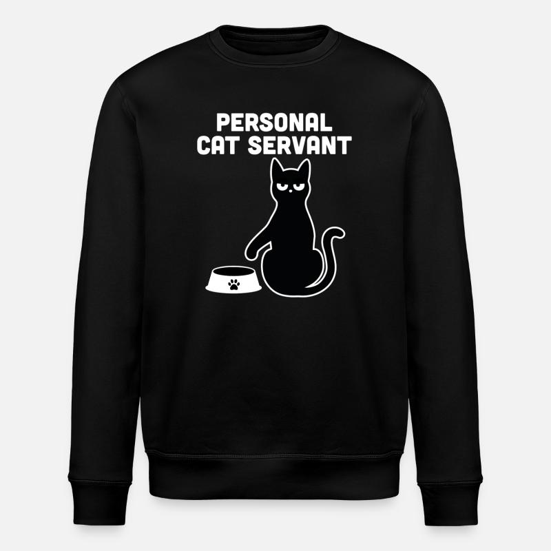 Personal Cat Servant - Stanley/Stella ROLLER Unisex Organic Sweatshirt - black