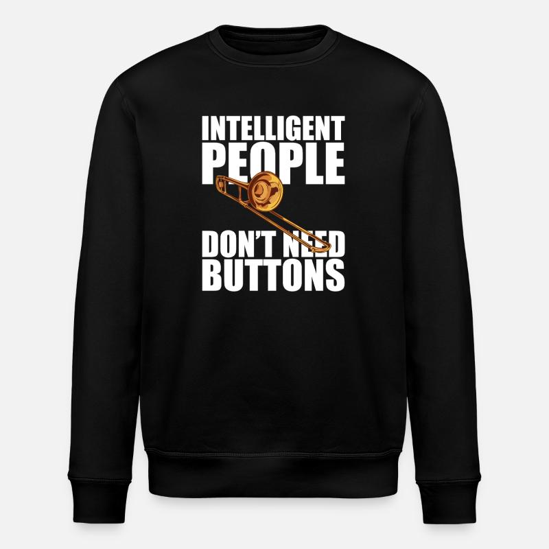 Buttons Trombone Trombone Player Trombonist - Stanley/Stella ROLLER Unisex Organic Sweatshirt - black