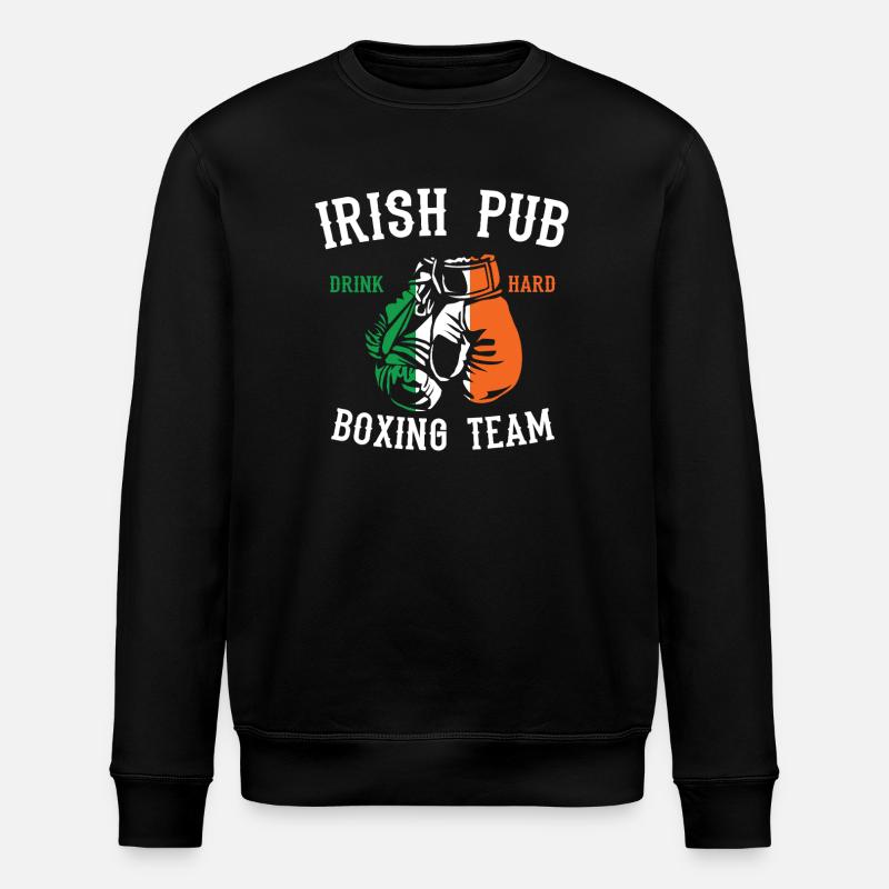 Irisches Pub-Boxteam - Stanley/Stella Unisex Bio-Sweatshirt ROLLER - Schwarz