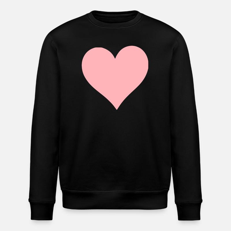 Saint-Valentin Cœur Rose, St.valentin - Sweat bio ROLLER Stanley/Stella Unisexe - noir