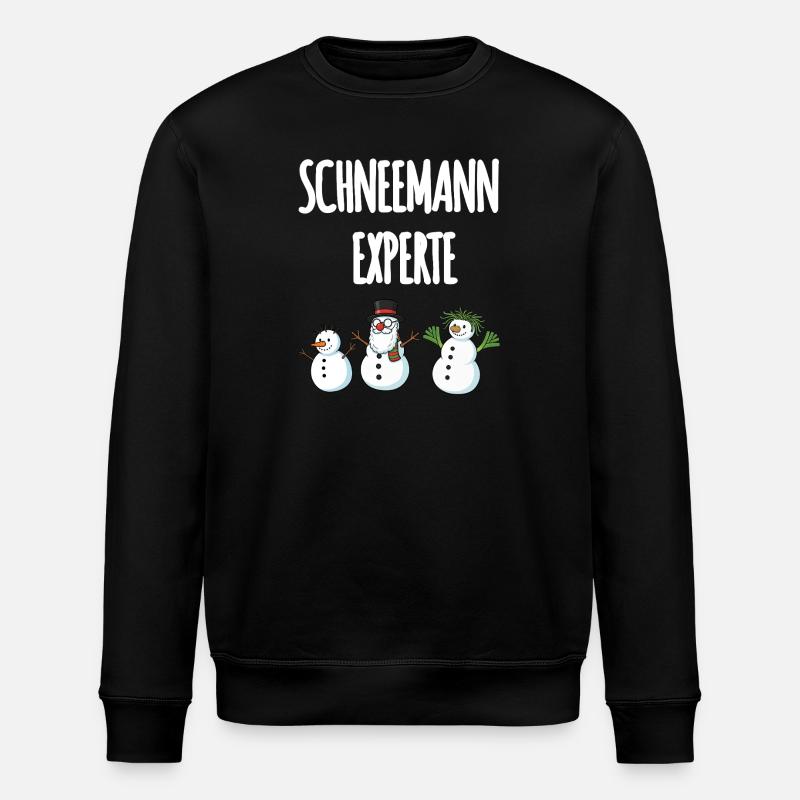 Snowman Expert - Stanley/Stella ROLLER Unisex Organic Sweatshirt - black