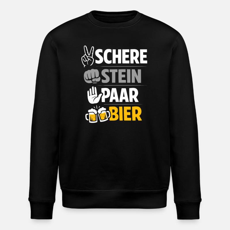 Ciseaux, Pierre de Bière : Amitié & Bière - Sweat bio ROLLER Stanley/Stella Unisexe - noir