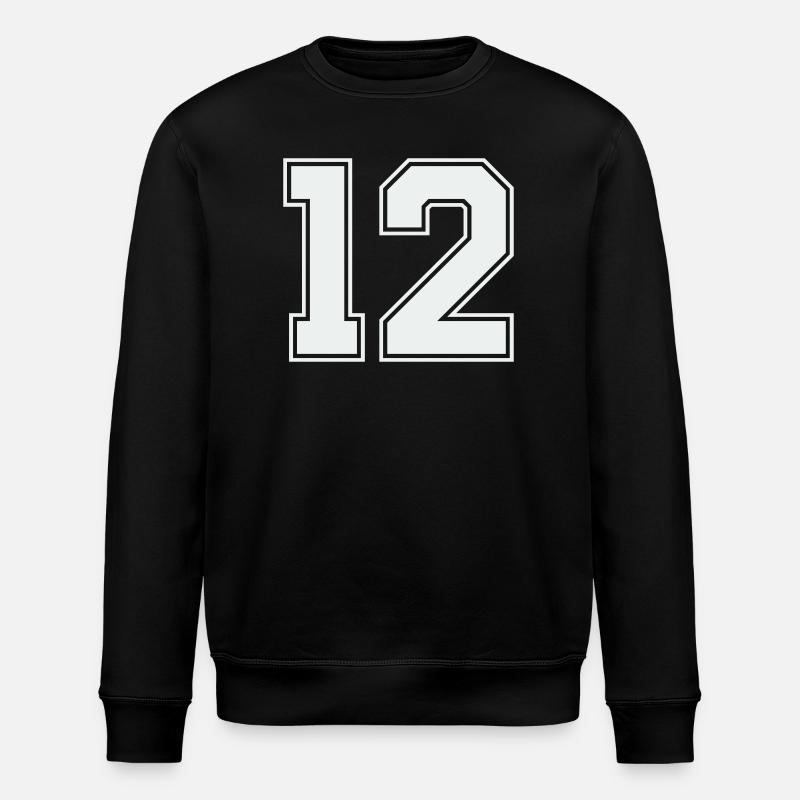 Number Twelve - Stanley/Stella ROLLER Unisex Organic Sweatshirt - black