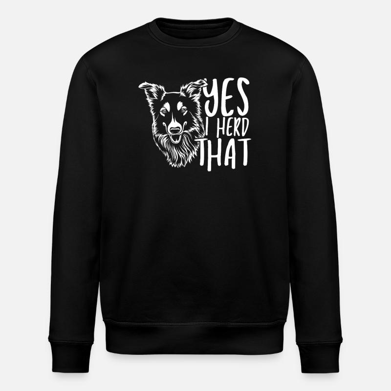 Wolfskopf mit handschriftlichem Text - Stanley/Stella Unisex Bio-Sweatshirt ROLLER - Schwarz
