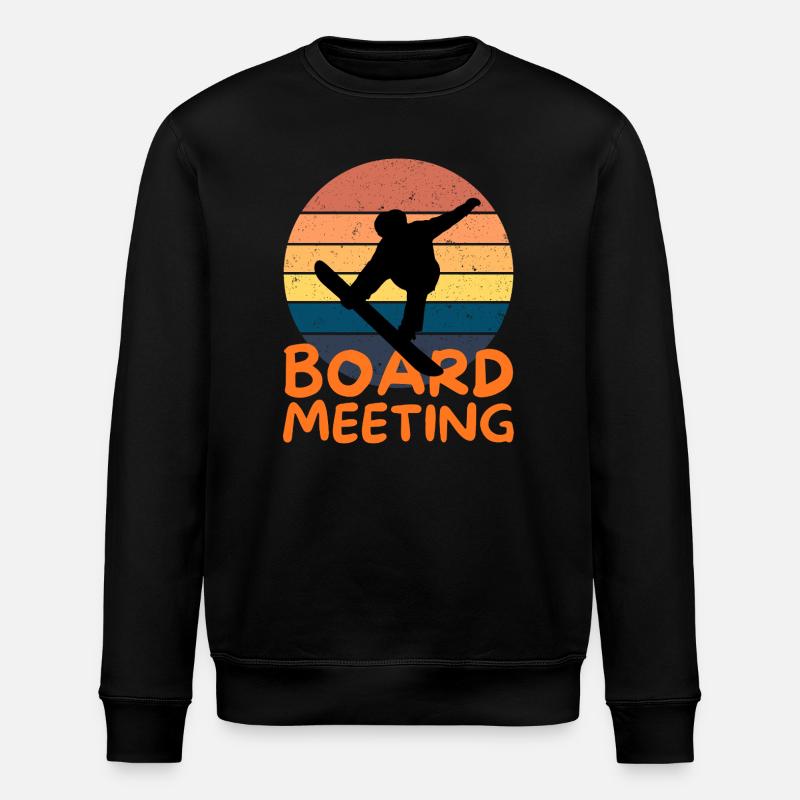 Snowboarding Board Meeting - Stanley/Stella Unisex Bio-Sweatshirt ROLLER - Schwarz