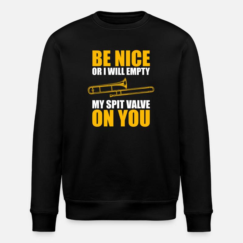 Be nice trombone trombone player trombonist - Stanley/Stella ROLLER Unisex Organic Sweatshirt - black