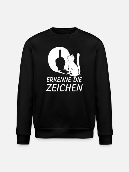 Zeichen Erkennen Katzenblick - Stanley/Stella Unisex Bio-Sweatshirt ROLLER - Schwarz