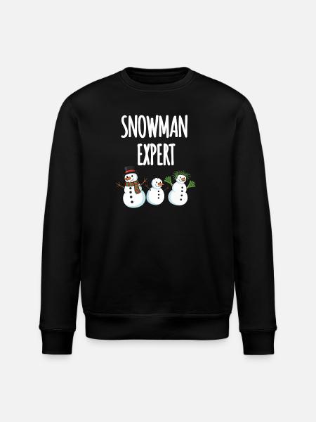 Snowman Expert - Stanley/Stella ROLLER Unisex Organic Sweatshirt - black