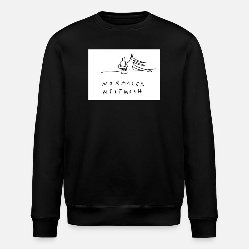 normaler_Mittwoch - Stanley/Stella ROLLER Unisex Organic Sweatshirt - black