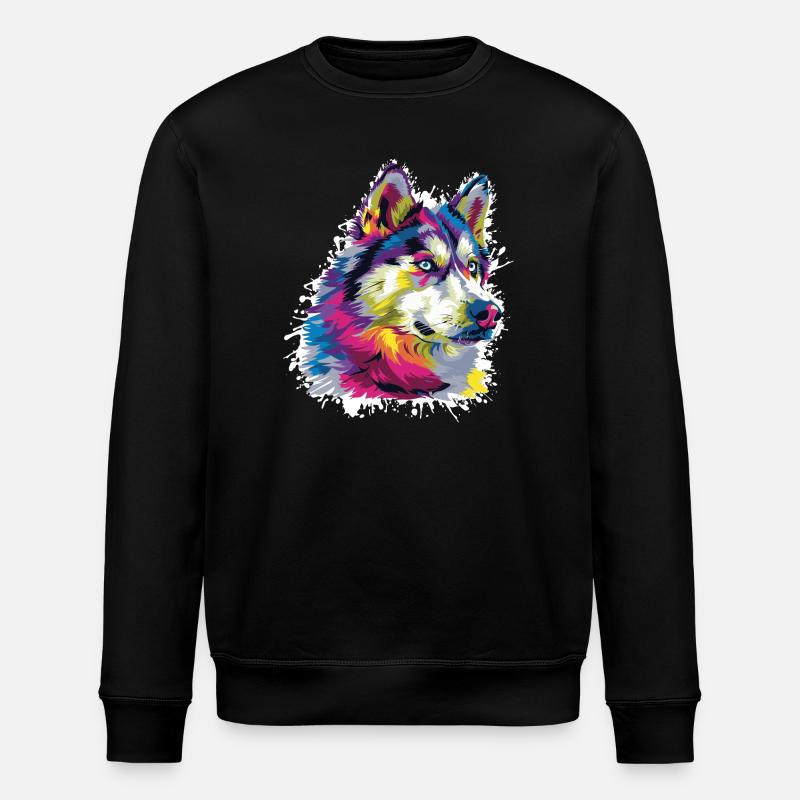 Ulvedyrekunst - Stanley/Stella økologisk unisex-sweatshirt ROLLER - sort