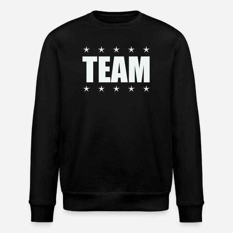 Team with stars - Stanley/Stella ROLLER Unisex Organic Sweatshirt - black