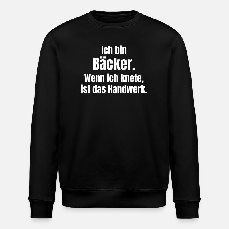 Bäcker: Knettechnik als Handwerk - Stanley/Stella Unisex Bio-Sweatshirt ROLLER - Schwarz