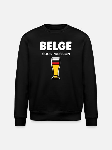 Belgian Pressure Glass Beer - Stanley/Stella ROLLER Unisex Organic Sweatshirt - black