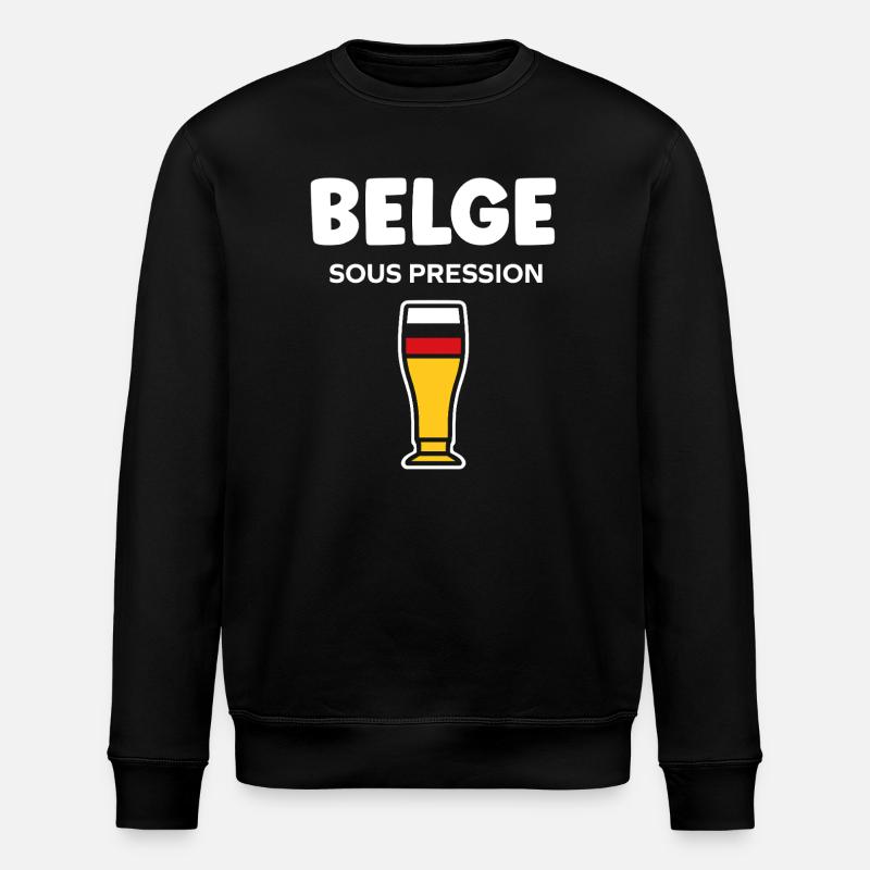 Belgisches Druckglasbier - Stanley/Stella Unisex Bio-Sweatshirt ROLLER - Schwarz