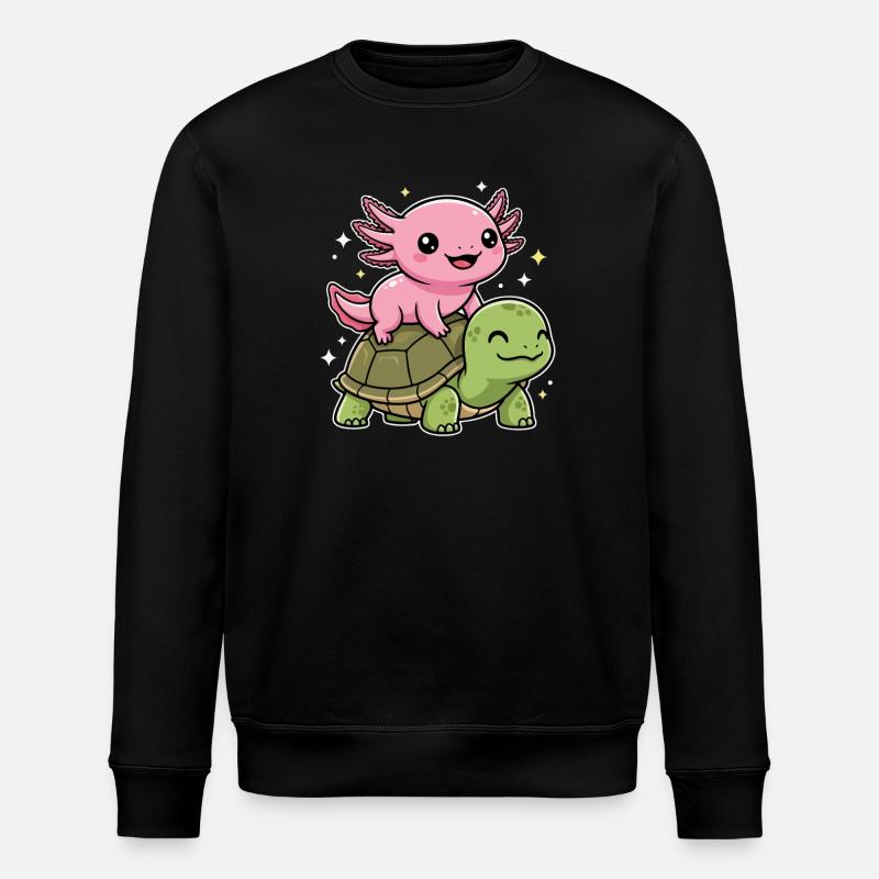 Axolotl et tortue - Sweat bio ROLLER Stanley/Stella Unisexe - noir