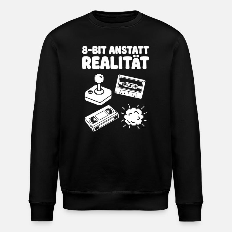 8-Bit Realität Retro Arcade - Stanley/Stella Unisex Bio-Sweatshirt ROLLER - Schwarz