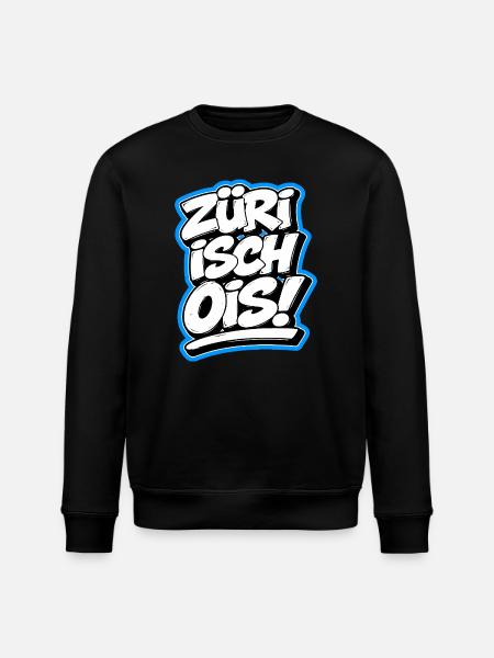 Zueri isch ois Graffiti - Stanley/Stella Unisex Bio-Sweatshirt ROLLER - Schwarz