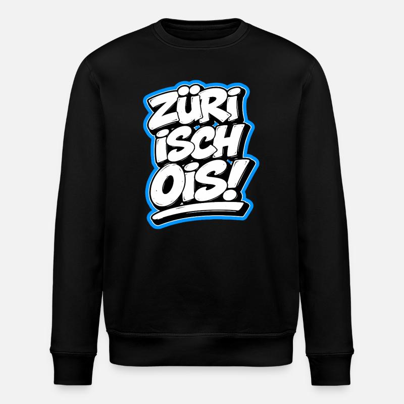 Zueri isch ois Graffiti - Stanley/Stella Unisex Bio-Sweatshirt ROLLER - Schwarz