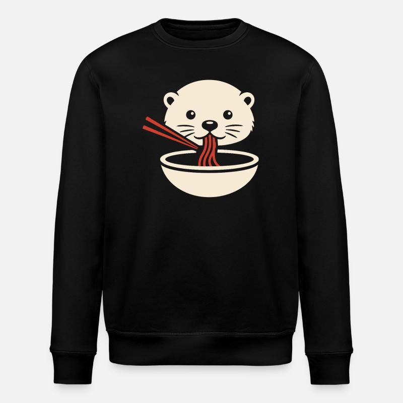 Icône minimale de nouilles loutre - Sweat bio ROLLER Stanley/Stella Unisexe - noir