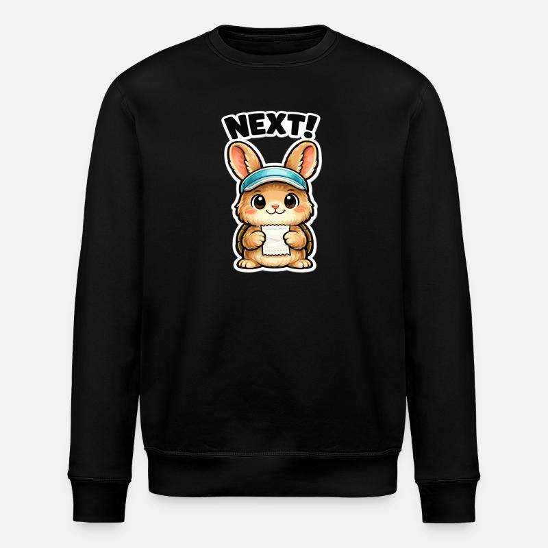 Next Bunny Note Sticker - Stanley/Stella ROLLER Unisex Organic Sweatshirt - black