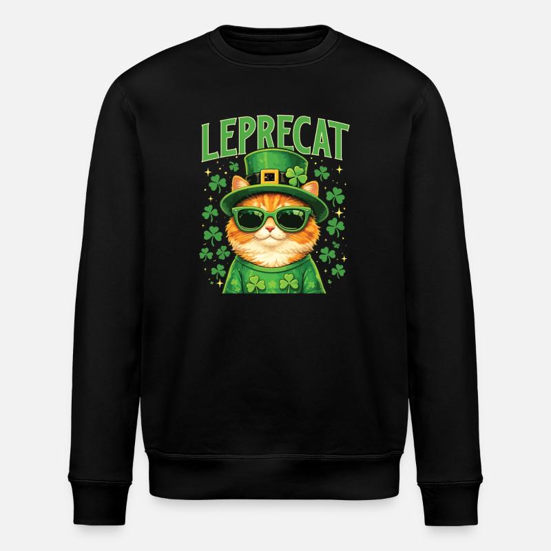 Leprecat St Patrick’s Irish Lucky Cat - Sweat bio ROLLER Stanley/Stella Unisexe - noir