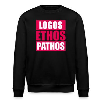 Logos Ethos Pathos Rhétorique Étudiant en Philosophie - Sweat bio ROLLER Stanley/Stella Unisexe - noir - Devant - Nik (191cm)