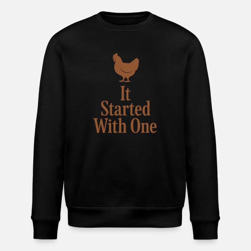 Hühnermathematik Zu Viele Hühner Im - Stanley/Stella Unisex Bio-Sweatshirt ROLLER - Schwarz