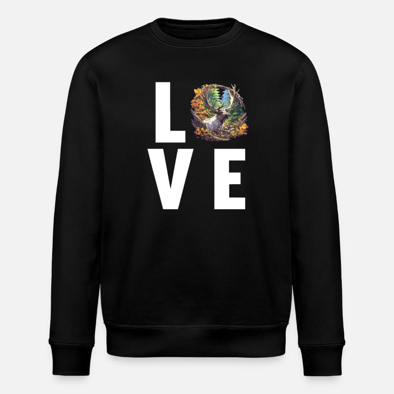 Reindeer Reindeer - Stanley/Stella ROLLER Unisex Organic Sweatshirt - black