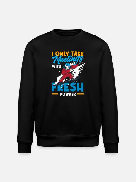 Snowboarden Snowboardtreffen Sessellift - Stanley/Stella Unisex Bio-Sweatshirt ROLLER - Schwarz