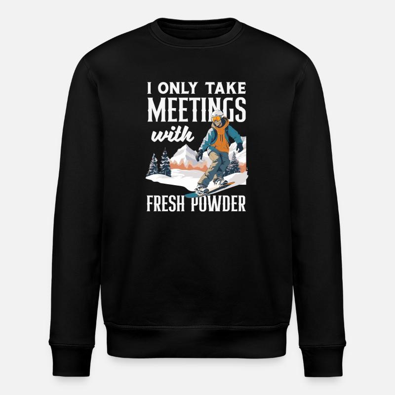 Snowboarden Snowboardtreffen Sessellift - Stanley/Stella Unisex Bio-Sweatshirt ROLLER - Schwarz