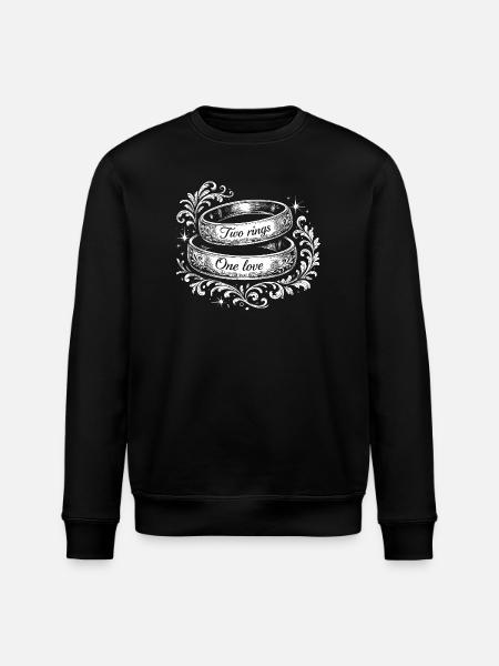 Zwei Ringe Eine Liebe - Stanley/Stella Unisex Bio-Sweatshirt ROLLER - Schwarz