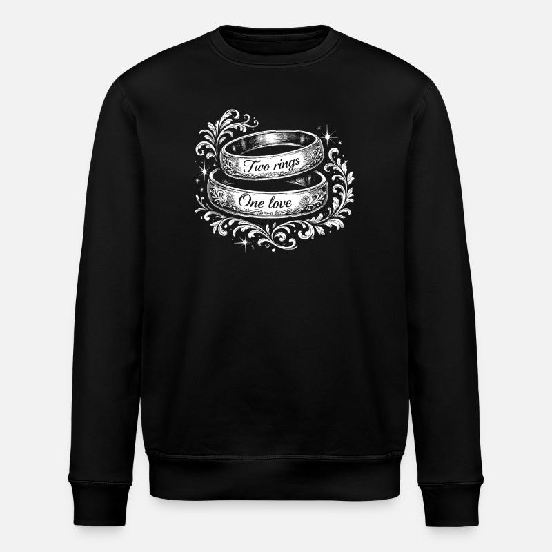 Deux bagues, un amour - Sweat bio ROLLER Stanley/Stella Unisexe - noir